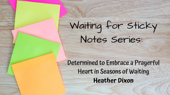 Determined to Embrace a Prayerful Heart in Seasons of Waiting – Guest Post: Heather Dixon